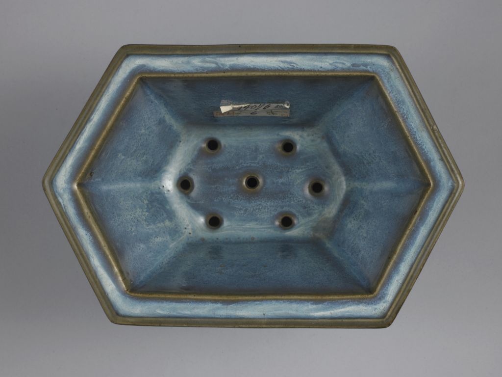 图片[2]-Jun kiln blue glaze hexagonal flowerpot-China Archive